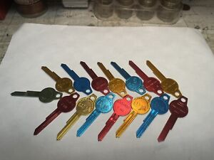 Y141 Color Lite Key Blank Lot of 15 Cole National Dodge Chrysler Plymouth Trunk