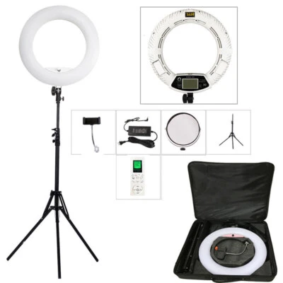 18" LED Ring Light 96W 3200-5500K Dimmable Makeup Light Kit For Studio Shooting - Image 1 of 4