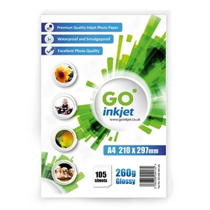 GO Inkjet Błyszczący papier fotograficzny 105 arkuszy dostępnych w formatach A4 i A3 - Zdjęcie 1 z 8