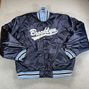 J&R Brooklyn Reverseable Satin Jacket Blue Size 3XL - Picture 1 of 17