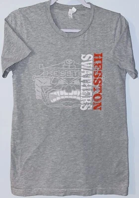 CANVAS HESSTON SWATHERS SHORT SLEEVE T-SHIRT GRAY SMALL [G4w] - Image 1 of 3