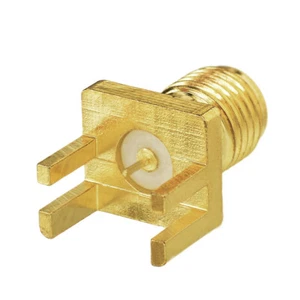 5x RF Coax Connector SMA Female Jack End Launch PCB mount Straight .062" 1.57mm - Bild 1 von 3