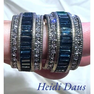 Heidi Daus (1990) “GIGI” Art Deco Crystal Clip-on Earrings (BNWT) - Picture 1 of 7