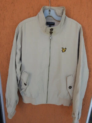 Lyle & Scott Harrington Jacket Mens Medium Zip-up Beige - Image 1 of 4