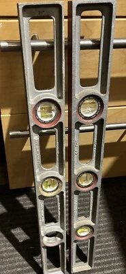 (2) Vintage Carpenters Port Austin Level & Tool Mfg. Aluminum 24" Michigan USA - Image 1 of 2