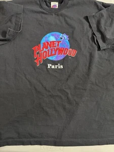 Vintage Planet Hollywood Paris Shirt Mens Size XX Large 1991 Black - Picture 1 of 5