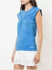 Adidas Women's Stella Mccartney Barricade Tennis T Shirt Blue X-Small Xs Cy1911