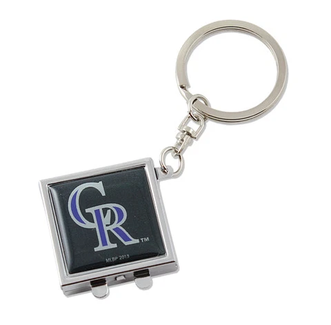 Colorado Rockies Compact Mirror Keychain MLB New Cover