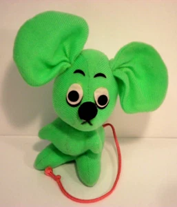 Montgomery Ward anni 60 peluche topo verde orecchie con filo coda lunga VHTF 6,5" vintage - Foto 1 di 12