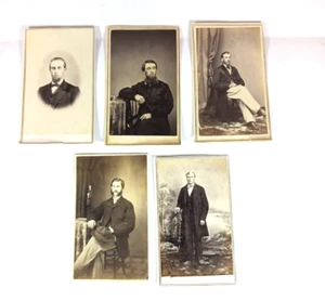 Bärtiger Mann CDV Fotos Bürgerkrieg Ära Verletzung Menge 5 2 von Van Aken Lowville NY - Bild 1 von 9