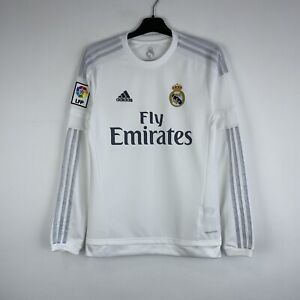 Real Madrid 2015-2016 Home Long Sleeve Shirt Soccer Jersey Trikot Adult size XS