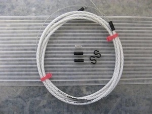 JAGWIRE WHITE BRAIDED LEX-SL GEAR HOUSING + stainless Inner Wire/S Hooks/Ends - Picture 1 of 1