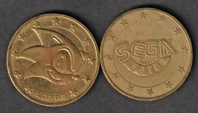Australia Sydney Sega World Sonic The Hedgehog brass token 1990's - image 1 of 2