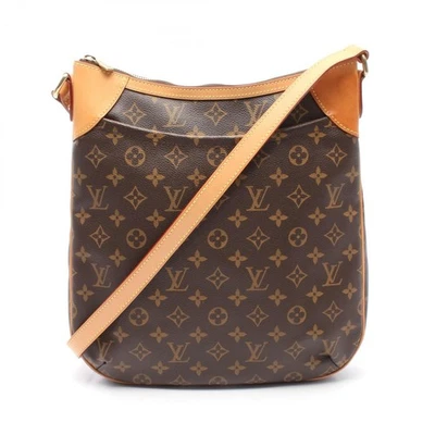 LOUIS VUITTON Odeon MM Shoulder Bag M56389 Monogram canvas leather Brown Used LV - Image 1 of 4