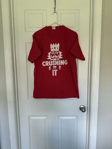 Port & Co. men’s red&white short sleeve teeshirt - Picture 1 of 4