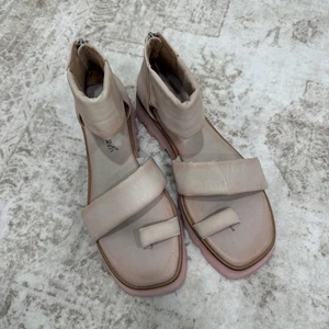 Zapatos Free People para mujer talla 10 sandalias de plataforma de cuero rosa suela con cremallera - Imagen 1 de 13