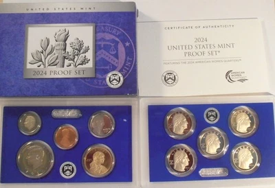 2024年美国铸币厂精制套装-10枚硬币带盒和真品证明 — 第 1/4 张图片