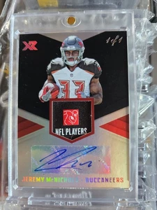 2017 Panini XR 1 /1 Jeremy McNichols Rookie Swatch Auto Laundry Tag  RC  1 Of 1 - Picture 1 of 2