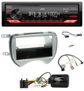 JVC DAB Lenkrad Bluetooth USB Autoradio für Nissan Micra 2010-2013 silber - Bild 1 von 10