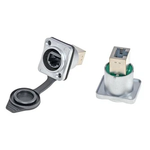 Blindé avec bouton poussoir connecteur RJ45 sans bouton poussoir support RJ45 portable6106 - Photo 1/9
