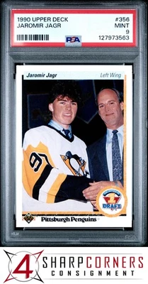 Jaromir Jagr RC Penguins 1990 cubierta superior #356 PSA 9 Foto 1 de 2