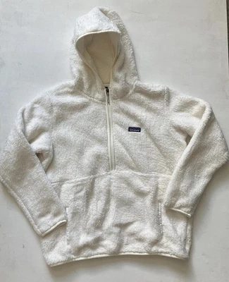 Patagonia Women Size XL Los Gatos Half Zip  Fleece Pullover hooded White - Image 1 of 4