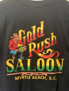 Vintage Gold Rush Saloon Myrtle Beach SC Größe XL (48) USA Einzelnaht - Bild 1 von 4