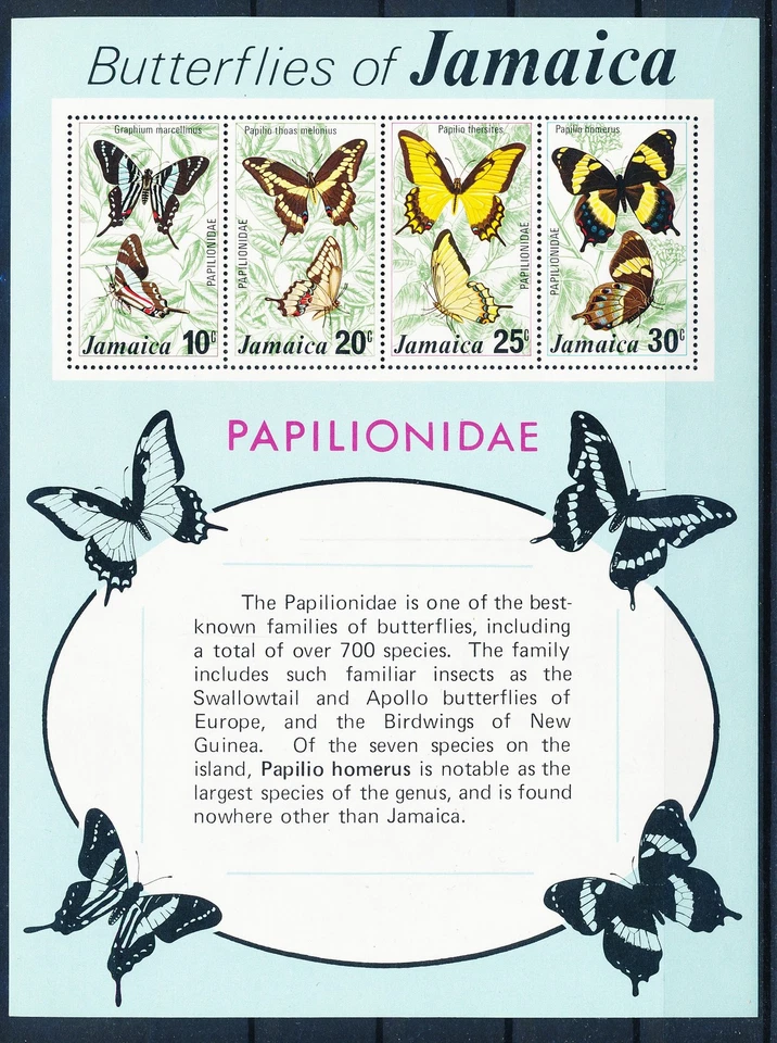 LS62206 Jamaica insects bugs flora butterflies good sheet MNH - Image 1 of 1