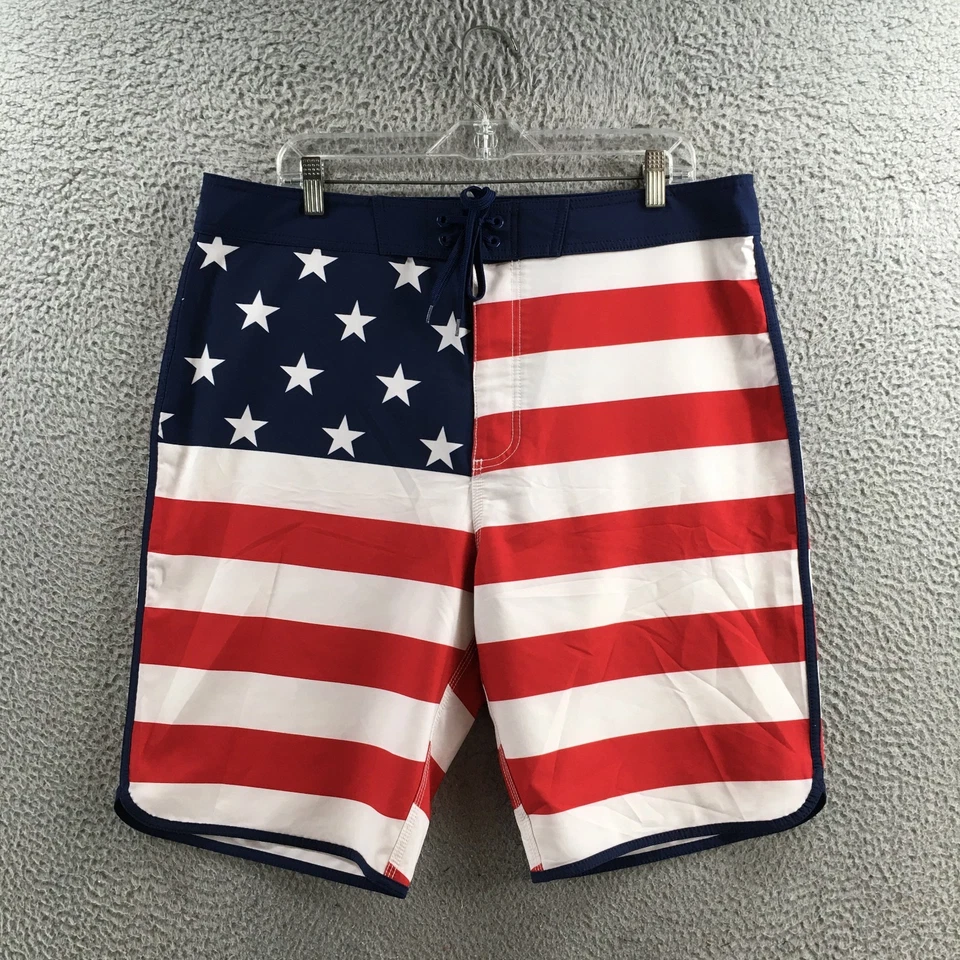 Boardshorts Old Navy California para hombre 36 bolsillos con cordón multicolor tiro alto Foto 1 de 4