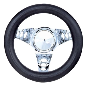 Steering Wheel, 8 Diameter, 4 Inch Dish, 3 Spoke, 3 Bolt Dunebuggy & VW - Picture 1 of 1