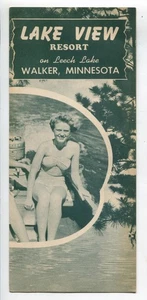 Walker, Minnesota, Lake View Resort on Leech Lake, Vintage Brochure - Picture 1 of 3
