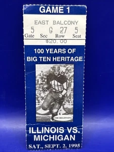 Talón de boleto: 2 de septiembre de 1995 - Michigan (38) vs. Illinois (14) en Champaign - Imagen 1 de 4