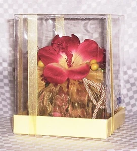 BOUTIQUE SACHET - LARGE FLORAL TRIM - RED HIBISCUS - Picture 1 of 1