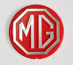 MGB & MGBGT LE Red & Silver Steering Wheel Road Wheel Centre Badge, MG BHH2687 - Picture 1 of 1