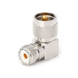 UHF PL259 Male Plug To SO239 Female Jack Right Angle 90 Degree RF Adapter Connec - Zdjęcie 1 z 7