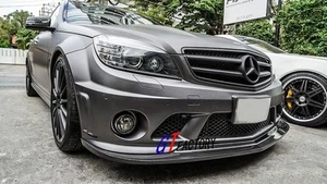 CARBON FRONT LIP SPOILER AK STYLE FOR MERCEDES BENZ W204 C63 PRE FACELIFT ONLY - Picture 1 of 1