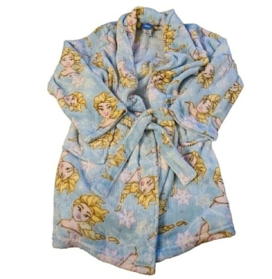 Disney Frozen Elsa 10 Blue Robe with Pockets - Image 1 of 4