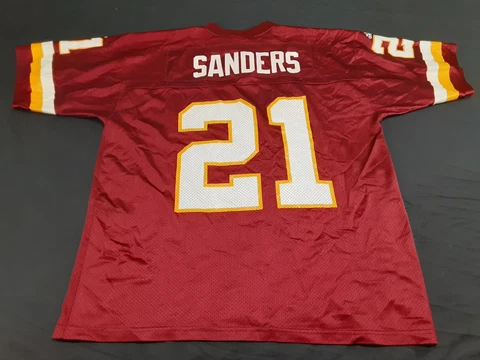 Deion Sanders Jersey Mens Large Washington Redskins Adidas #21 NFL Made In USA Cover