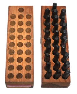 Juego de alfabeto estampado de acero vintage Young Brothers CAM - Imagen 1 de 10