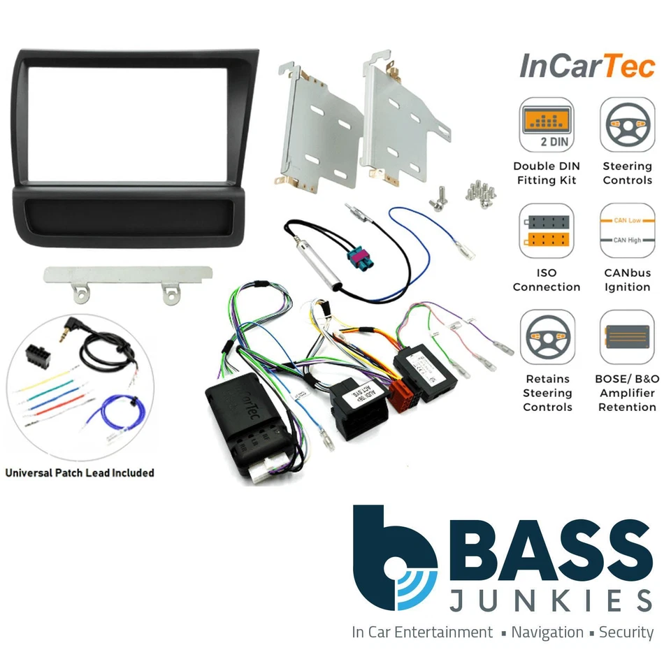 CTKAU15 - AUDI R8 2007-2015 Complete Double DIN Stereo Screen Fitting Kit Black