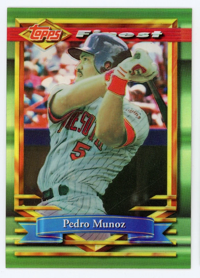1994 Topps Finest Pedro Munoz Refractor #338 Twins - Image 1 of 1