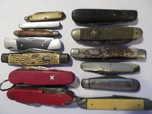 13 mixed folding pocketknife lot Schrade Imperial Buck Barlo Ulster Remington + - Picture 1 of 24