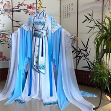 Halloween Cosplay Costume Oversized Chinese Traditional Vintage Hanfu Blue Sets