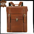 Mens Designer Bag GENUINE LEATHER Vintage Fashion Laptop Stylish Travel Backpack