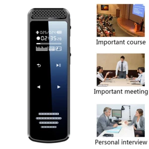 Digital Voice Recorder Audio Recording Device MP3 Player Rechargeable - Picture 1 of 16