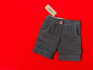 MISSONI Kids 100% Cotton Gray Pleated Cuffed Shorts Size 5A Multicolour Buttons - Picture 1 of 16
