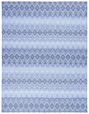 Biederlack Wohndecke Sunny Side Blau 150x200 Zickzack weich leicht  - Bild 1 von 3