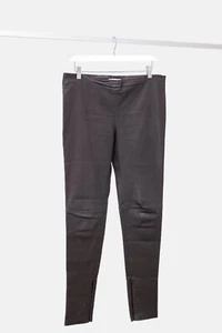 Balenciaga Dark Brown Leather Tapered Pants, Size L - Picture 1 of 10