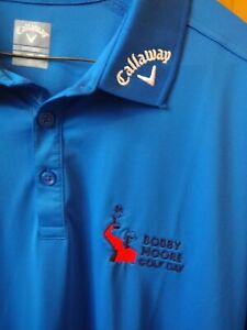 Bobbie Moore Callaway Golf Polo Shirt Opti-Dri  Size XXL Magnetic Blue Ex Cond