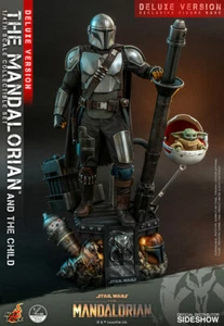 Mandalorian and the Child Deluxe Sideshow STAR WARS escala 1:4 1/4 Hot Toys QS017 - Imagen 1 de 11